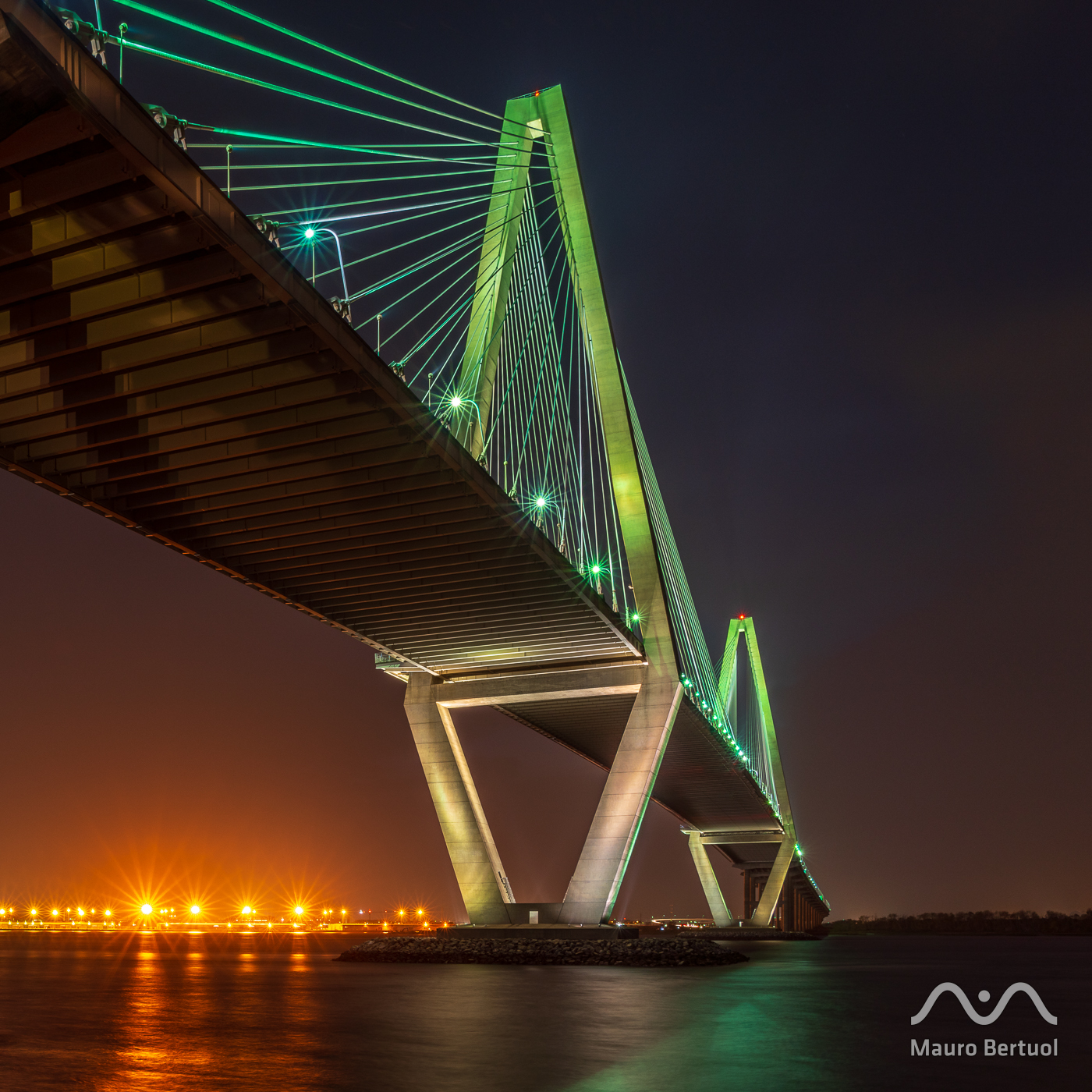 Arthur Ravenel Jr. Bridge as seen from Memorial Waterfront Park, Mount Pleasant